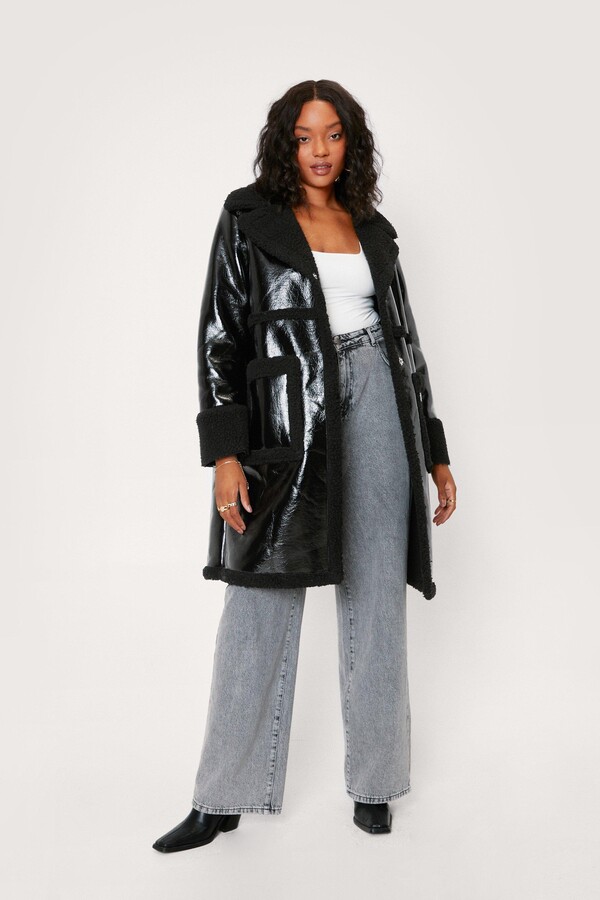 faux leather jacket size 20