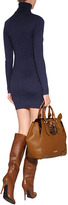 Thumbnail for your product : Ralph Lauren Blue Label Ribbed Knit Turtleneck Dress in Hunter Navy