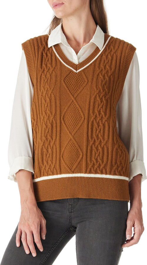 SOPHIA YANG Women's Merino Wool Sweaters Vest V-Neck Sleeveless Sweater  Women (Small - ShopStyle