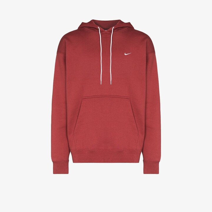 Nike Red NRG Solo Swoosh Hoodie - ShopStyle Activewear Tops