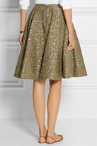 Thumbnail for your product : Rochas Metallic jacquard skirt