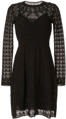 M Missoni Long-Sleeved Knitted Dress