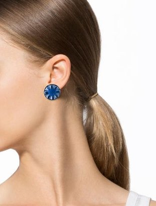 Lalique Crystal Flower Clip-On Earrings