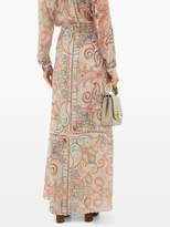 Thumbnail for your product : Etro Ibisco Paisley-print Silk-crepe Skirt - Womens - Light Pink