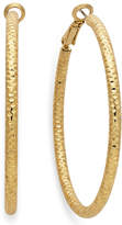 Thumbnail for your product : INC International Concepts Silver-Tone Small Textured Hoop Earrings