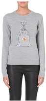 Thumbnail for your product : Markus Lupfer Fish in a Bag sequin-embellished wool jumper