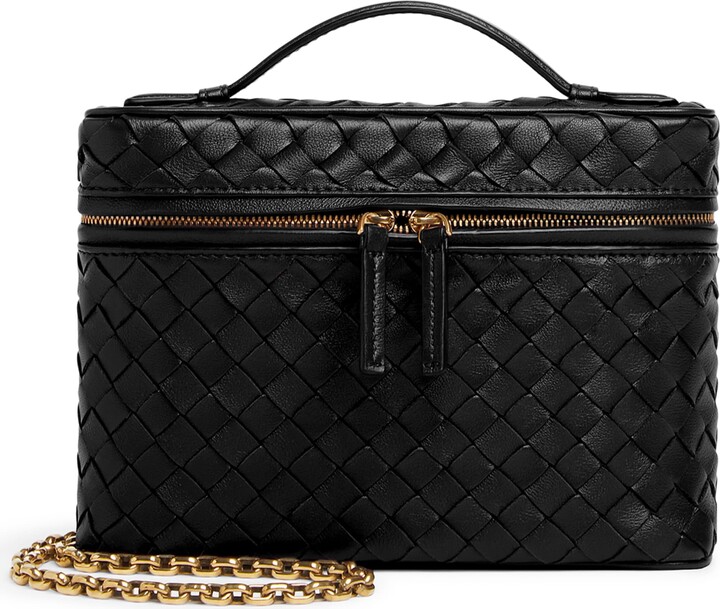 Bottega Veneta Small Leather Soft Vanity Case Top-Handle Bag