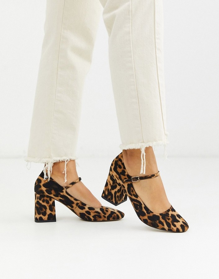 mary jane leopard print shoes