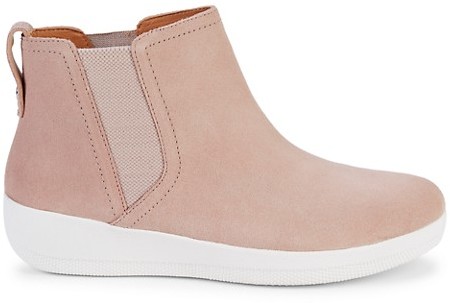 taupe flat ankle boots