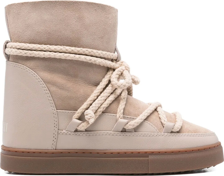 INUIKII Suede-Leather Rope-Lace Boots
