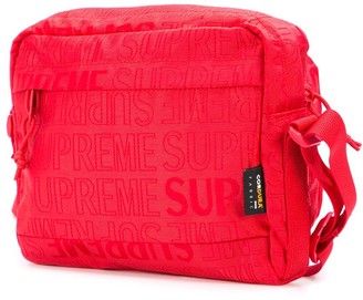 Supreme Logo Patch Shoulder Bag In Red