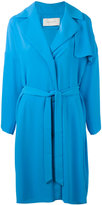 Cédric Charlier - manteau à taille ceinturée - women - polyester - M