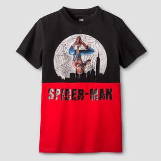 Spiderman Boys' Marvel Moon T-Shirt - Black