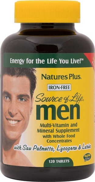 Nature's Plus NaturesPlusSourceofLifeMenMulti-VitaminandMineral-IronFree120Tablets