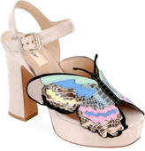 Thumbnail for your product : Valentino Garavani Suede Butterfly Platform Sandals