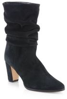 Thumbnail for your product : Manolo Blahnik Knight Slouchy Suede Mid-Calf Boots