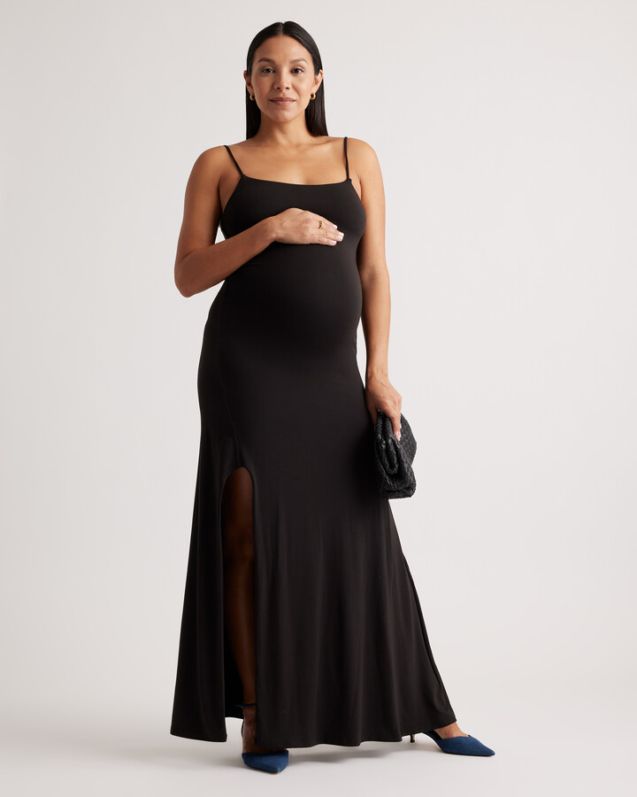 Quince Washable Stretch Silk Cap Sleeve Maternity Dress - ShopStyle