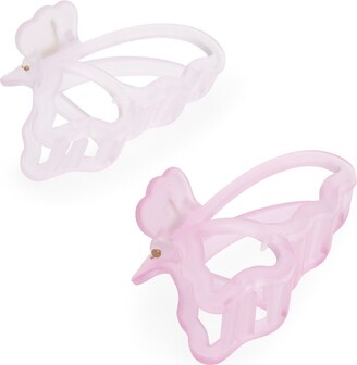 Capelli New York Kids' Assorted 2-Pack Frosted Butterfly Claw Hair Clips