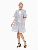 Thumbnail for your product : Kate Spade stripe lace inset shirtdress