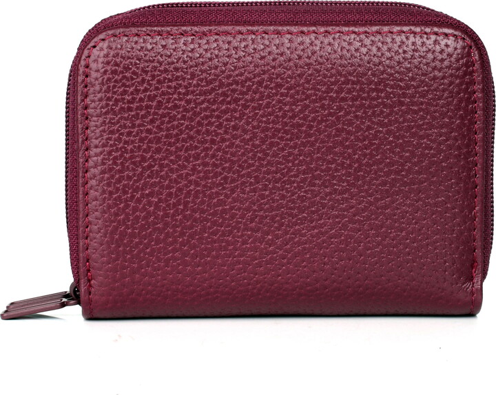 Julia Buxton Women’s Hudson Pik-Me-Up Wizard Wallet Leather, Red