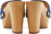 Thumbnail for your product : Giuseppe Zanotti Blue Croc-Embossed Gladis Clogs