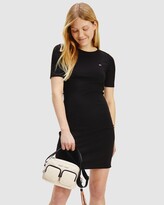 Thumbnail for your product : Tommy Hilfiger Women's Black Mini Dresses - Bodycon Tape Dress - Size M at The Iconic