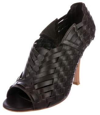 Sergio Rossi Woven Leather Booties