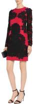 Thumbnail for your product : Lanvin Satin-Paneled Lace-Embroidered Two-Tone Silk Mini Dress