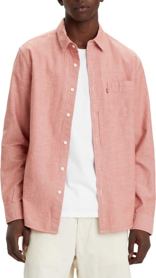 Levi's Men's Classic One Pocket Long Sleeve Button Up Shirt - ShopStyle