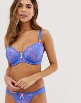 Thumbnail for your product : Pour Moi? Pour Moi Amour underwire lace bra with contrast lining in purple