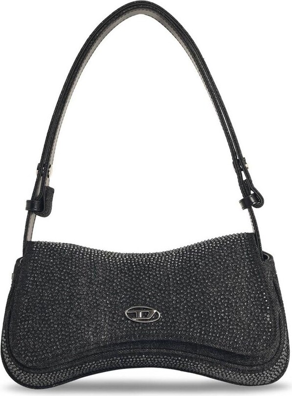 Diesel Play Embellished Denim Clutch Bag