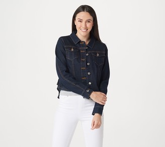 ruffled denim jacket plus size