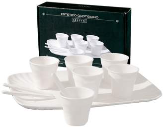 Seletti Porcelain Espresso Set For 6 With Tray