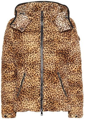 Moncler Bady leopard-print down jacket - ShopStyle