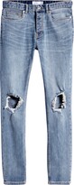 Thumbnail for your product : Topman Polly Blowout Ripped Skinny Fit Jeans