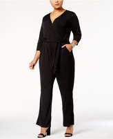 Thumbnail for your product : NY Collection Petite Plus Size Faux-Wrap Jumpsuit