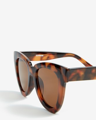 Express Thick Frame Tinted Sunglasses