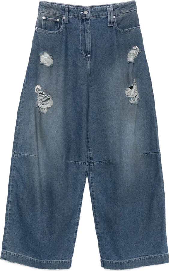 Simone Rocha Distressed Puddle Jeans