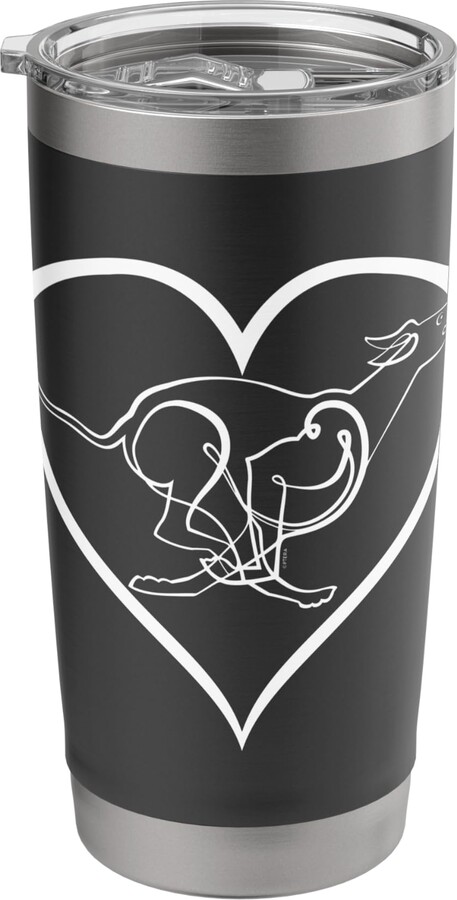 Ptera: I Love Greyhound Life or Retired Greyhounds Art for Dog Races or Greyhound Mum or Dad A Cool Greyhound Stainless Steel Insulated Tumbler