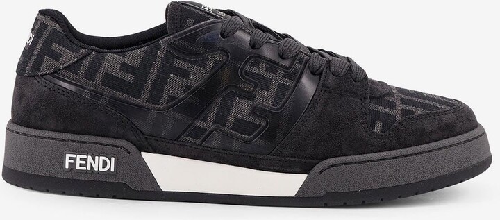Fendi Match FF Jacquard and Suede Sneakers
