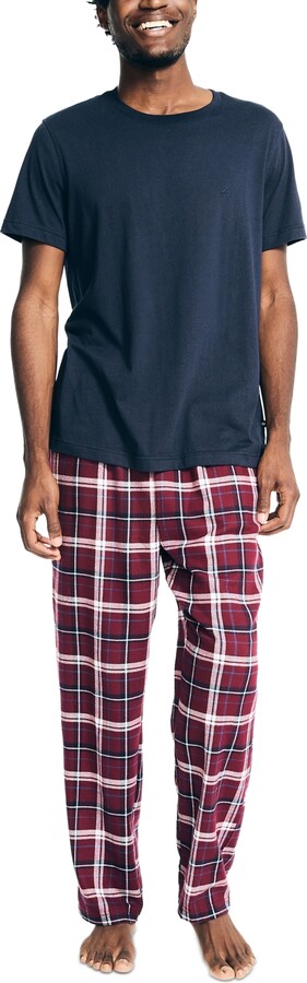 Mens Drawstring Flannel Pajamas