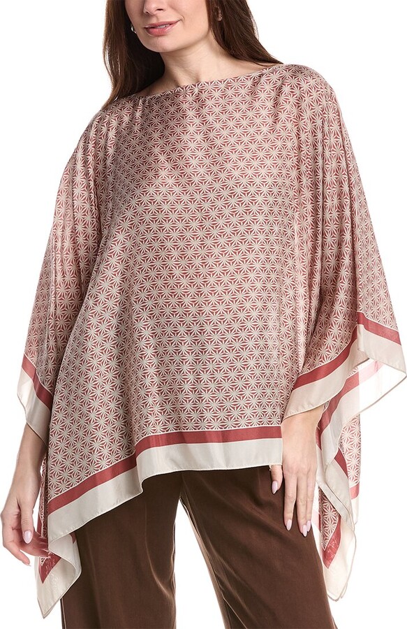 Brunello Cucinelli Silk Poncho