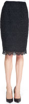 Thumbnail for your product : Lela Rose Straight Lace Skirt, Black