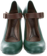 Thumbnail for your product : Marni Leather-Trimmed Round-Toe Pumps