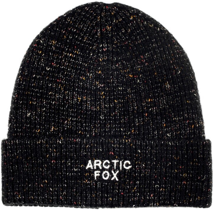 Arctic Fox & Co. The Embroidered Beanie In Midnight Snow Black