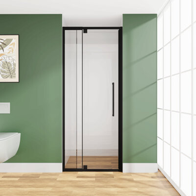 LICEN-Home Semi-Frameless Pivot Hinged Glass Shower Door 32-36 In. W X 72 In. H1/4\