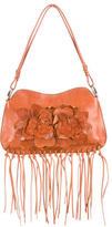 Thumbnail for your product : Valentino Floral Leather Appliqué Bag