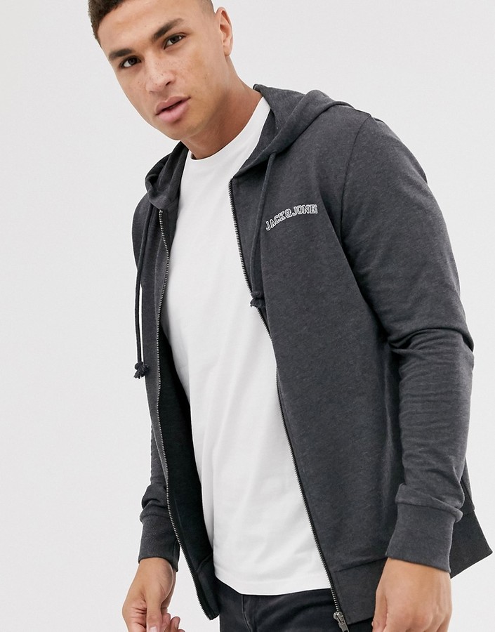 jack jones zip up hoodie