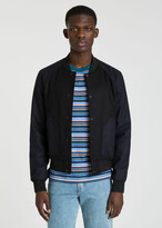 Thumbnail for your product : Paul Smith Black And Navy Wool-Cashmere Bomber Jacket