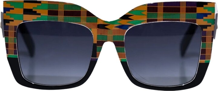 Tribal ëyës KB Kente Cat Eye Oversized 55mm Sunglasses